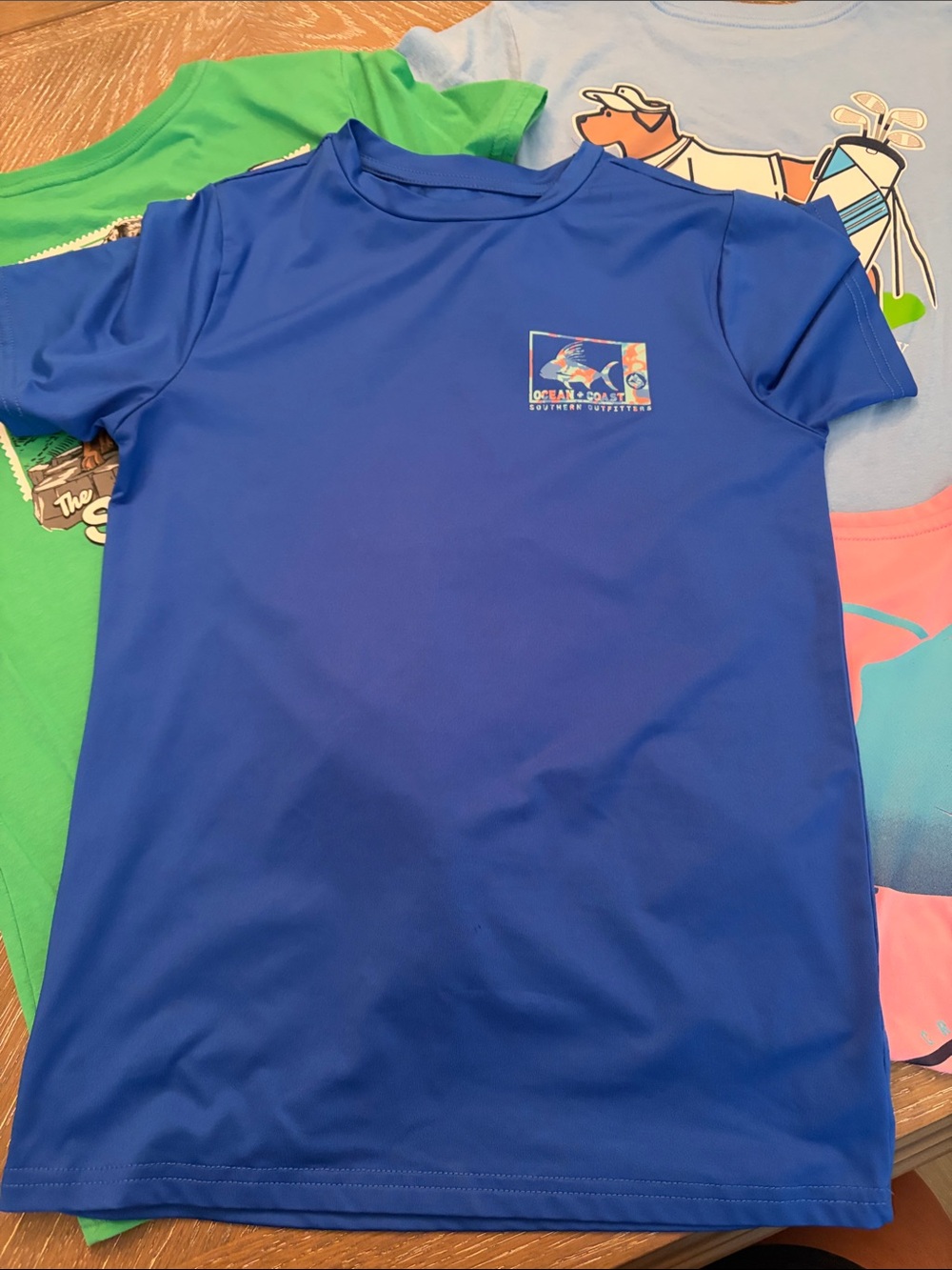 crown & ivy Kids Short-Sleeve Tees in Green, Light Blue, Royal Blue & Pink - Picture 3 of 13
